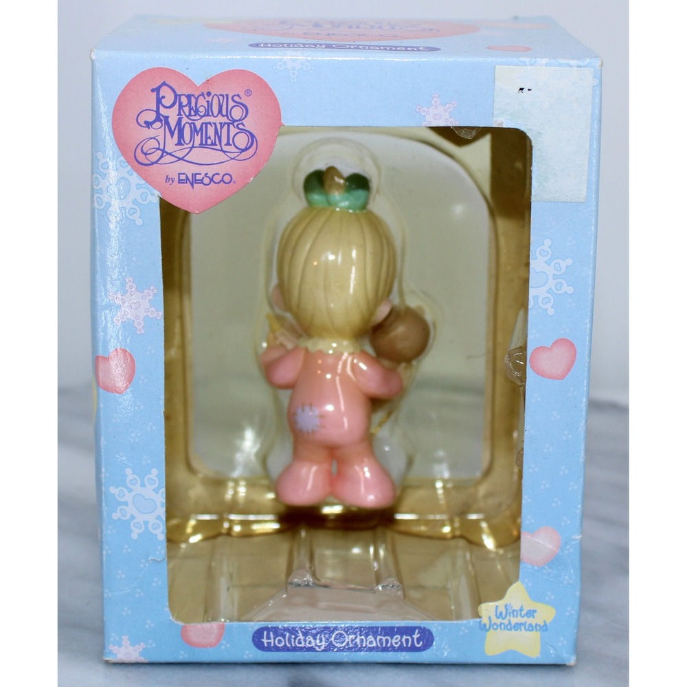 Precious Moments Holiday Ornament Winter Wonderland Girl with Teddy Bear Enesco - Picture 3 of 4